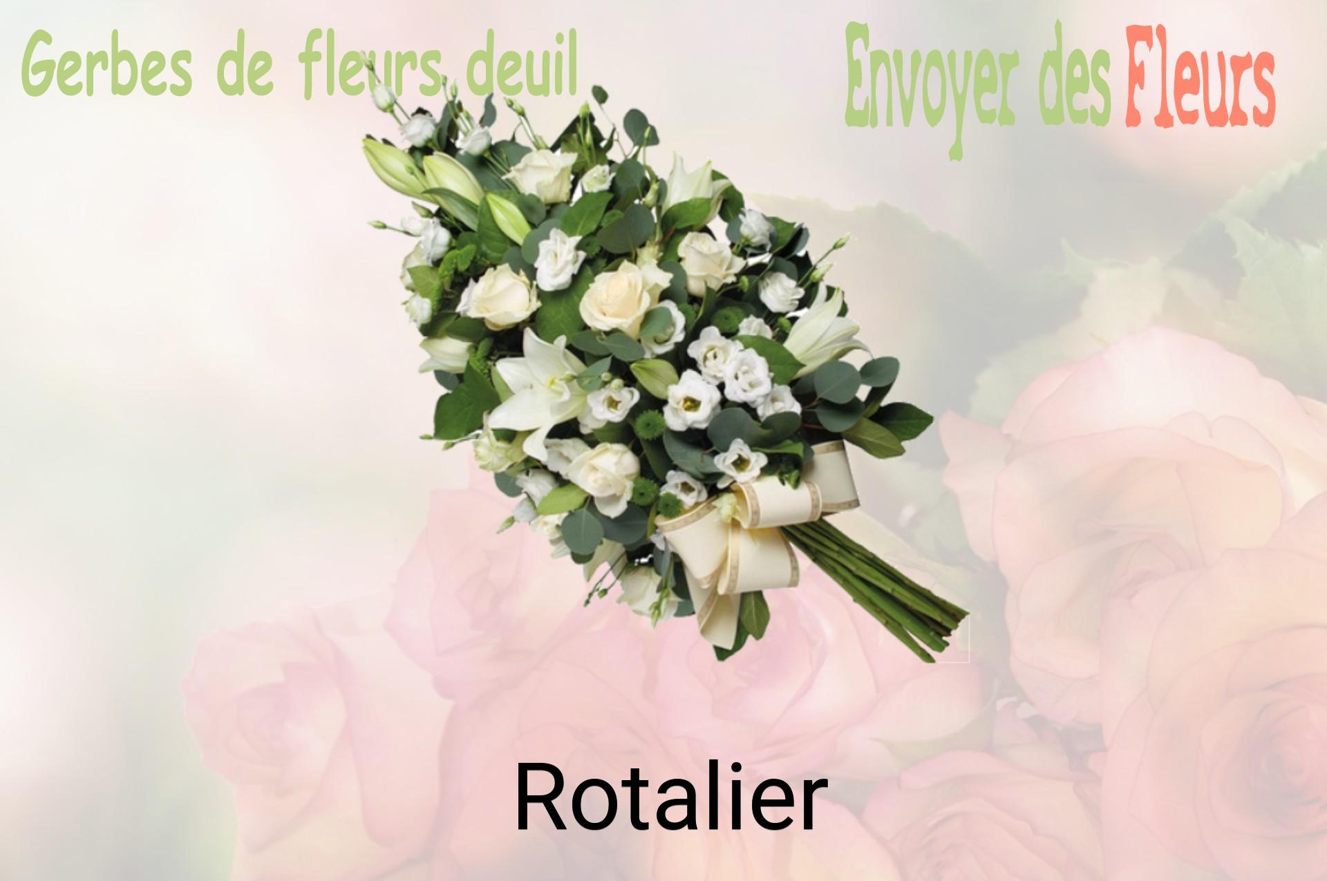 Gerbe de fleurs de deuil livrée à Rotalier